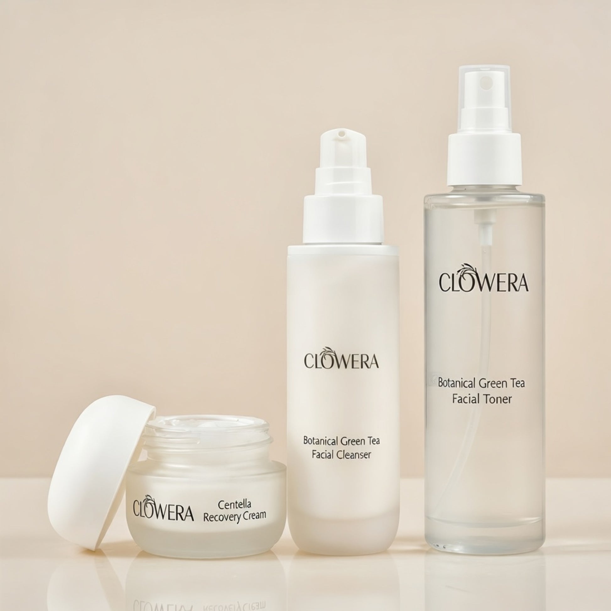 Hydrating skincare routine set for sensitive skin barrier repair