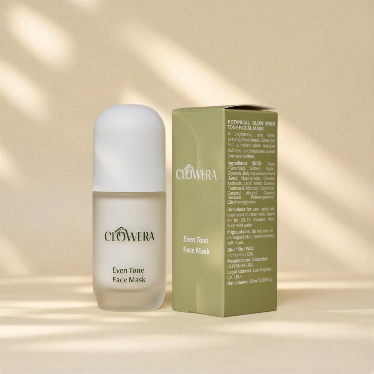 glow face mask skincare jar