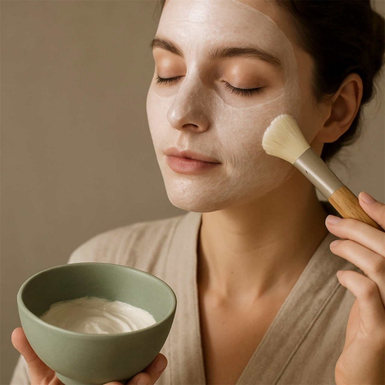minimal mask bowl set for beauty routine